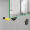 Ackron 4 Pcs Brass Mirror Holders, Mirror Clips, Mirror Mounting Clips for Dresser Bathroom Round Shape Wall-Mounted Mirrors Bracket Walls Fixed Fitting 5-11mm Thick Mirror Glass Hanging Clips view 4