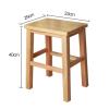 XJHOME Solid Wooden Step Stool, Small Seat for Kitchen,Bathroom, Bedroom,Living Room with Non-Slip Mats Wooden Bench (Size : 33x25x40cm) view 2