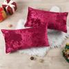 BYTIDE Abstract Velvet Decorative Lumbar Throw Pillow Covers 14 x 26 Inches Set of 2, Soft Shiny Luxury Rectangular Cushion Case Pillowcase for Couch Bed Sofa Car Bedroom Living Room, Christmas Red view 3
