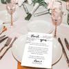 50 Wedding Thank You Place Setting Cards, Wedding Reception Thank You Cards, Table Centerpieces and Wedding Decorations, Bridal, Engagement, Anniversary, 4x6" view 2
