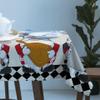 LEOSUCRE Tablecloth Rectangle Table Cloths 54 x 108, Fat Chef Tablecloths Waterproof Tablecloth Outdoor Table Cloth Table Cover Kitchen Dinning Tabletop Cook Gnomes Buffalo Plaid Burlap Backdrop view 2