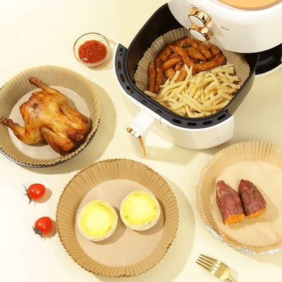 Parchment Paper For Baking 100Pcs Disposable Non-stick Air Fryer Liners 6.3in Food Grade Baking Paper Baking Microwave Baking Paper