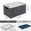 Citylife 64L Collapsible Storage Bins with Lids Plastic Storage Containers for Organizing Stackable Storage Box Large Heavy Duty Utility Crates, 2 Packs view 2