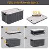 Citylife 64L Collapsible Storage Bins with Lids Plastic Storage Containers for Organizing Stackable Storage Box Large Heavy Duty Utility Crates, 2 Packs view 4