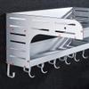 JF-XUAN Kitchen Shelf Kitchen shelf Kitchen Shelf WallMounted Microwave Seasoning Supplies Aluminum Storage Shelf view 4