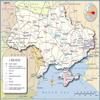 Palmetto Posters 20x24 Laminated Poster: Ukraine Map depicting roads and cities Poster view 1