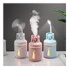 TTPP 3 in 1 Humidifier with Night Light Small Fan 300ml Portable Mini Car USB Humidifier for Home Car Bedroom Office Travel-Blue view 3