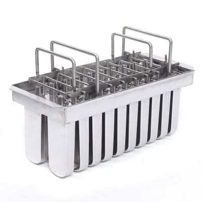20PCS Stainless Steel Frozen Mo-lds,Commercial Ice Cream Mo-ld Ice Cream Stick Holder,Ice Cream Pops Bars Maker Freezer Tray,Silver 0.8mm Thickness (A-112g-20PCS)