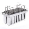 20PCS Stainless Steel Frozen Mo-lds,Commercial Ice Cream Mo-ld Ice Cream Stick Holder,Ice Cream Pops Bars Maker Freezer Tray,Silver 0.8mm Thickness (A-112g-20PCS) view 1