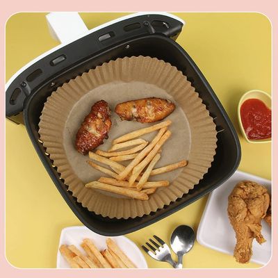 100Pcs Disposable Air Fryer Liners 6.3in Parchment Paper For Baking Air Fryer Food Gloves For Oil-proof Water-proof Air Fryer Accessories To Baking Roasting Microwave