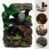 BJTDLLX Rockery Water Fountain Desktop Resin Fountains Indoor Tabletop Water Fountain with LED Rolling Ball Feng Shui Waterfall Fountain for Modern Home Decor Office Living Room Decoration Home view 3