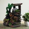 BJTDLLX Rockery Water Fountain Desktop Resin Fountains Indoor Tabletop Water Fountain with LED Rolling Ball Feng Shui Waterfall Fountain for Modern Home Decor Office Living Room Decoration Home view 4