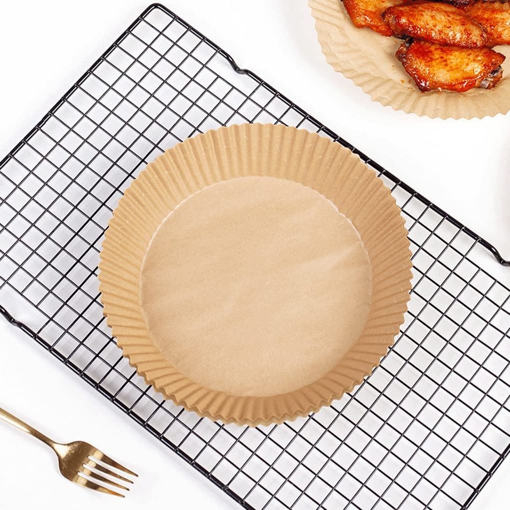 100Pcs Air Fryer Liners Round Parchment Paper 6.3in For Baking Air Fryer Disposable Liners Oil-proof Water-proof Cooking Paper For Air Fryer Baking Roasting Microwave
