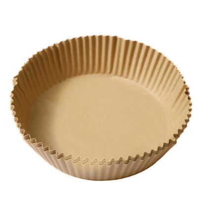 6.3in Air fryer parchment paper liners 100Pcs Non-Stick Air Fryer Liners Food Grade Baking Paper Baking Microwave Baking Paper for Air Fryer, Streamer Pans No Burn Easy Cleanup