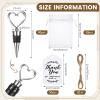 30 Pcs Heart Shape Wine Stoppers Love Wine Bottle Stopper Silver Champagne Beer Bottle Stopper 50 White Kraft Labels 30 Sheer Bags with String for Wedding Gift Valentine Decorations view 2