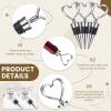 30 Pcs Heart Shape Wine Stoppers Love Wine Bottle Stopper Silver Champagne Beer Bottle Stopper 50 White Kraft Labels 30 Sheer Bags with String for Wedding Gift Valentine Decorations view 3