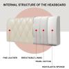 ZZYK Headboard Bedside Large Upholstered Headboard Pad Anti-Collision Head Home Bedroom Backrest Waist Pad Soft Case Leather Double Bed Cushion Full Size,A,No headboard 70.8"/180cm view 2