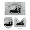 3 Pieces Bathroom Rug Set, Rabbit Carrot Soft Foam Non Slip Bath Mats Sets Toilet Contour Mat Lid Cover for Bathtub Shower and Bathroom Decor 20"x32" view 2
