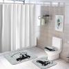 3 Pieces Bathroom Rug Set, Rabbit Carrot Soft Foam Non Slip Bath Mats Sets Toilet Contour Mat Lid Cover for Bathtub Shower and Bathroom Decor 20"x32" view 4