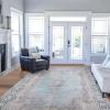 DECOMALL Maila Machine Washable Rug, Vintage Distressed Rug, Non Slip Blue Area Rug for Foyer Laundry Room Bedroom, 4'x 6', Blue view 4