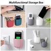 MYUBWTF Remote Control Holder Storage Box, Remote Control Holder Wall Mount Holders For air conditioner remote control, TV remote control device, Phone (white) view 3