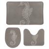3 Pieces Bathroom Rug Set, Benthic Biological Ocean Soft Foam Non Slip Bath Mats Sets Toilet Contour Mat Lid Cover for Bathtub Shower and Bathroom Decor 20"x32" view 1