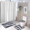 3 Pieces Bathroom Rug Set, Anaimal Skin Patterns-Zebra Soft Foam Non Slip Bath Mats Sets Toilet Contour Mat Lid Cover for Bathtub Shower and Bathroom Decor 20"x32" view 4