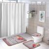 3 Pieces Bathroom Rug Set, Cherry Plaid Wood Grain Soft Foam Non Slip Bath Mats Sets Toilet Contour Mat Lid Cover for Bathtub Shower and Bathroom Decor 20"x32" view 4