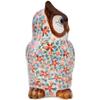 Polmedia Polish Pottery Owl Figurine - Floral Frenzy Pattern Handmade in Boleslawiec Poland + Certificate of Authenticity view 2