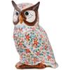Polmedia Polish Pottery Owl Figurine - Floral Frenzy Pattern Handmade in Boleslawiec Poland + Certificate of Authenticity view 3