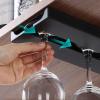 2Pcs Stemware Wine Glass Rack, Self Adhesive Glasses Storage Hanger, Under Cabinet Plastic Wine Glass Holder, Hanging Stemware Rack Organizer Hanger For Cabinet Kitchen Bar view 4