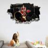 Guitar Wall Decals Art 3D Smashed Drums Removable Wall Stickers Music Wall Mural Bedroom Self Adhesive Vinyl for Girls Kids Bedroom Nursery Home Decor Gift 43" W x 28" H view 2