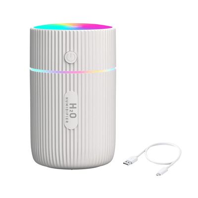 TTPP Colorful Cool Mini Humidifiers with LED Night Light 220ml Portable Ultra Quiet Humidifier for Home Car Bedroom Office and Travel-White