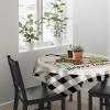 LEOSUCRE Tablecloth Square Table Cloths 60 x 60, Easter Tablecloths Waterproof Tablecloth Outdoor Table Cloth Table Cover Kitchen Dinning Tabletop Bunny Eggs Spring Floral Burlap Plaid view 3