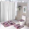 3 Pieces Bathroom Rug Set, Dog Paw Prints Rustic Old Barn Wood Soft Foam Non Slip Bath Mats Sets Toilet Contour Mat Lid Cover for Bathtub Shower and Bathroom Decor 18"x30" view 4