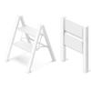 GameGem 2 Step Ladder, Aluminum Folding 2 Step Stool with Anti-Slip Sturdy and Wide Pedal, Lightweight Portable Stepladder for Home and Kitchen Use Space Saving, Cream White, 330 lbs view 1