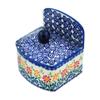 Polmedia Polish Pottery Wall Jar - Wave Of Flowers Pattern Handmade in Boleslawiec Poland + Certificate of Authenticity view 1