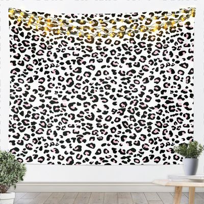 Leopard Print Tapestry Cheetah Skin Texture Wall Hanging for Kids Teens Girls Room Decor, Wild Animals Wall Blanket Tapestries Pink Noble Wall Art Hanging, XLarge 70.9 x 92.5 Inches