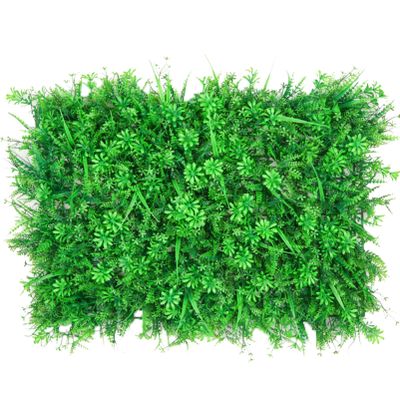 QIAOH Artificial Boxwood Panels 4PCS, Artificial Green Wall Panels, Faux Grass Wall Greenery Mats for Outdoor Garden Fence Backyard and Indoor Home Wedding Decoration
