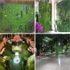QIAOH Artificial Boxwood Panels 4PCS, Artificial Green Wall Panels, Faux Grass Wall Greenery Mats for Outdoor Garden Fence Backyard and Indoor Home Wedding Decoration view 4