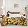 Leopard Print Duvet Cover Set Twin Size,Cheetah Skin Texture Bedding Set 2pcs for Kids Teens Girls Room Decor, Wild Animals Comforter Cover Golden Brown Luxury Quilt Cover with 1 Pillowcase view 2