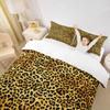 Leopard Print Duvet Cover Set Twin Size,Cheetah Skin Texture Bedding Set 2pcs for Kids Teens Girls Room Decor, Wild Animals Comforter Cover Golden Brown Luxury Quilt Cover with 1 Pillowcase view 3