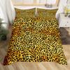 Leopard Print Duvet Cover Set Twin Size,Cheetah Skin Texture Bedding Set 2pcs for Kids Teens Girls Room Decor, Wild Animals Comforter Cover Golden Brown Luxury Quilt Cover with 1 Pillowcase view 4