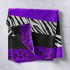 Leopard Print Tapestry Zebra Skin Texture Wall Hanging for Kids Teens Boys Room Decor,Striped Fashion Wall Blanket Tapestries Black White and Purple Wall Art Hanging, XLarge 70.9 x 92.5 Inches view 2