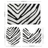 3 Pieces Bathroom Rug Set, Anaimal Skin Patterns-Zebra Soft Foam Non Slip Bath Mats Sets Toilet Contour Mat Lid Cover for Bathtub Shower and Bathroom Decor 20"x32" view 2