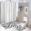 3 Pieces Bathroom Rug Set, Anaimal Skin Patterns-Zebra Soft Foam Non Slip Bath Mats Sets Toilet Contour Mat Lid Cover for Bathtub Shower and Bathroom Decor 20"x32" view 4