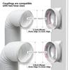 Aozzy portable ac window vent kit with Universal 5.1/5.9"Coupler,26-63"Adjustable with Security Lock &Weather Stripping Air Conditioner Seal kit for vertical/horizontal sliding windows fit for LG etc view 3