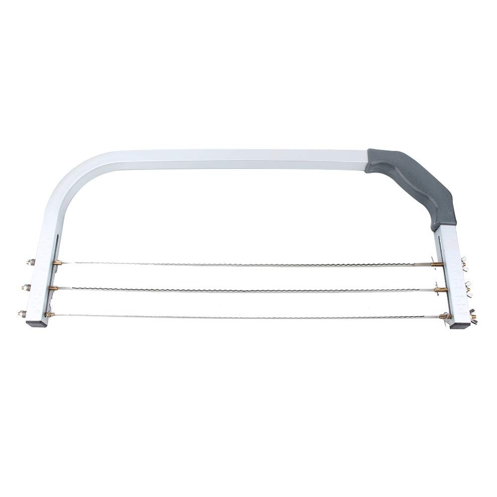 Adjustable Cake Leveler, Stainless Steel 3 Blades Cake Cutter Interlayer Cake Slicer Leveler Baking 3-Wire Layer Cake Cutter and Leveler for Wedding Birthday Layer Cakes, 20.5 * 8.7 * 1.2inch