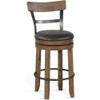 Home Square 30" Mahogany Wood Swivel Barstool in Taupe Brown - Set of 3 view 4