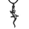 LiHiFG Lizard Cremation Jewelry That Holds Ashes - Loss of Pet Stainless Steel Memorial Urn Necklace Holder Keepsake Pendant view 1